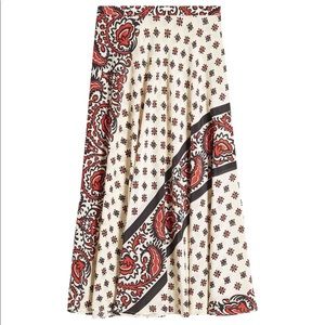 RED Valentino Skirts - RED VALENTINO Paisley Print Silk Skirt RED Valentino Skirts - RED VALENTINO Paisley Print Silk Skirt